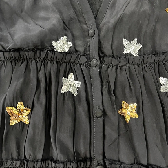Rococo Sand Revolve Astral mini dress, black sequined stars size medium - Picture 10 of 13